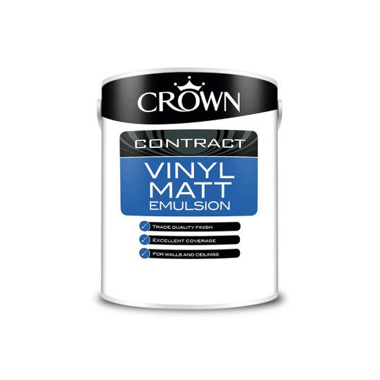 Crown Contractors Vinyl Matt - Brilliant White - 5L