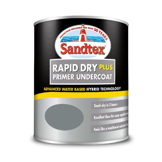 Sandtex Rapid Dry Plus Primer Undercoat Dark Grey 0.75L