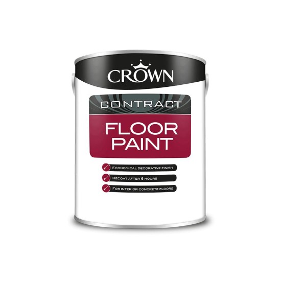 Crown Contractors Floor Paint - Grey - 5L