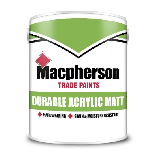 Macpherson Durable Acrylic Matt Magnolia 5L
