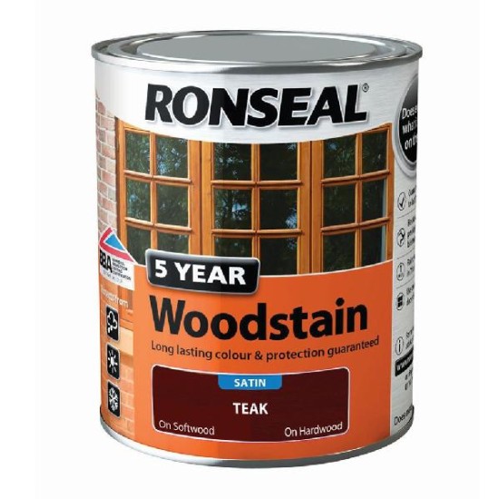 Ronseal Trade 5 Year Woodstain 750ml Teak