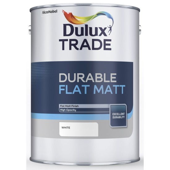 Dulux Trade 5L Durable Flat Matt - White