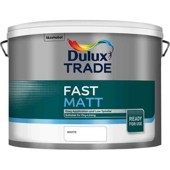 Dulux Trade 10L Fast Matt - White Finish