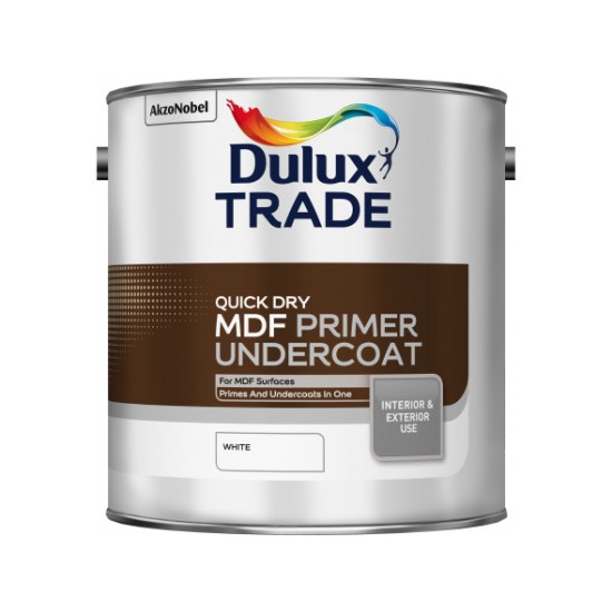 Dulux Trade Quick Dry MDF Primer Undercoat - White - 2.5L