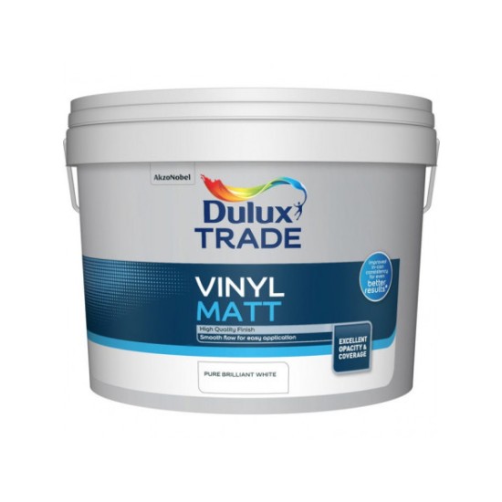Dulux Trade 7.5L Vinyl Matt Special Value Pack - Pure Brilliant White Finish