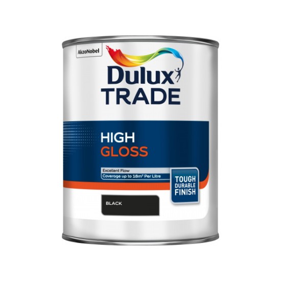 Dulux Trade 1L High Gloss - Black Finish