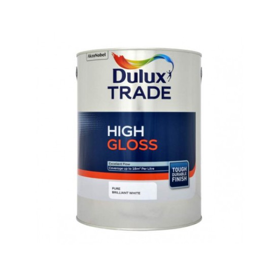 Dulux Trade 5L High Gloss - Pure Brilliant White Finish