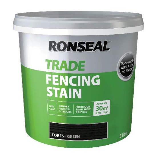 Ronseal Trade Fencing Stain Forest Green 5L