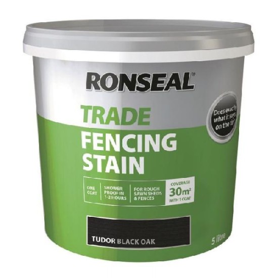 Ronseal Trade Fencing Stain Tudor Black Oak 5l
