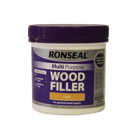 Ronseal Multi Purpose Wood Filler Light 465g Tub