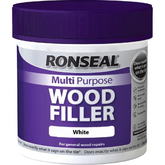 Ronseal Multi Purpose Wood Filler White 465g Tub