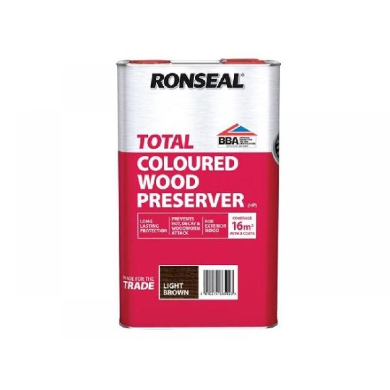 Ronseal Trade Total  Wood Preserver 5l Light Brown