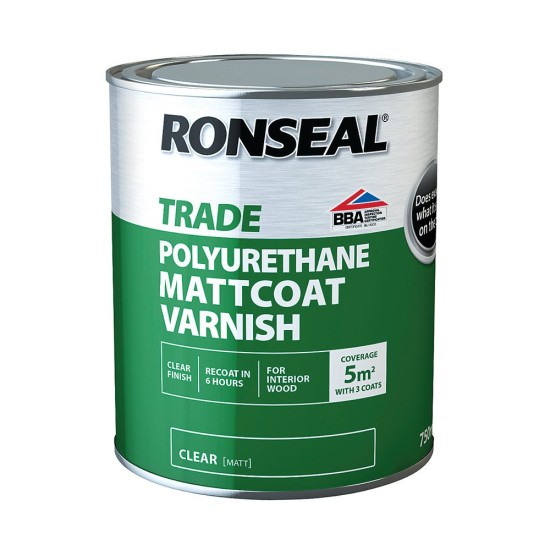 Ronseal Trade Mattcoat Varnish 750ml