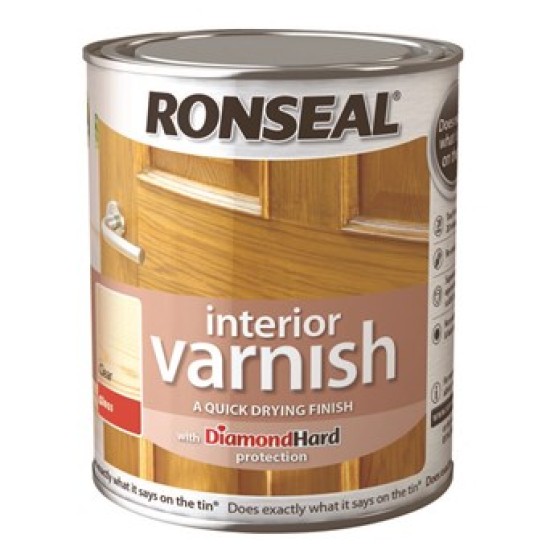 Ronseal Trade Quick Dry Interior Varnish Clear Gloss 750ml