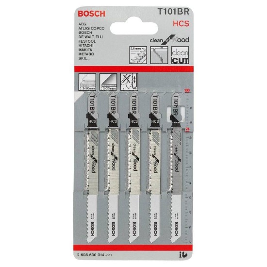 Bosch Jigsaw Blades Wood T101BR Pk5