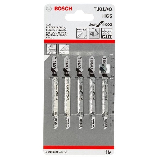 Bosch Jigsaw Blades Wood T101AO Pk5