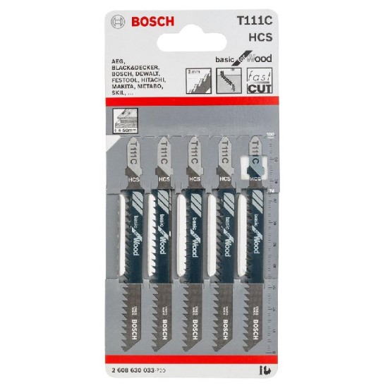 Bosch Jigsaw Blades Wood T111C Pk5