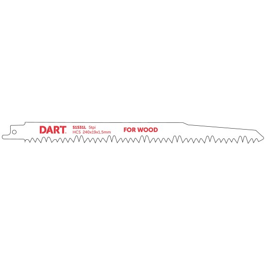 DART S1531L Wood Cutting Reciprocating Blade Pk 5