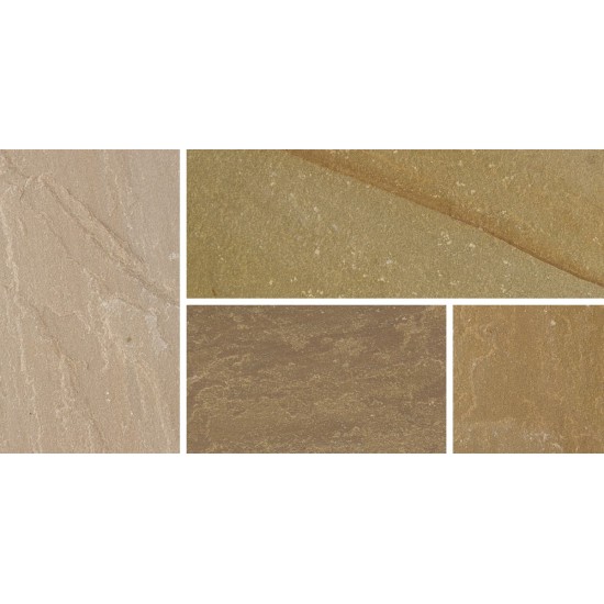 Autumn Green Natural Sandstone Patio Pack 15.30m2