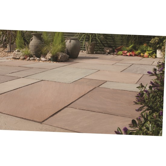 Rustic Buff Blended Natural Sandstone Patio Pack 19.52m2