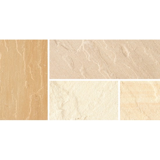 Fossil Buff Natural Sandstone Patio Pack 15.30m2