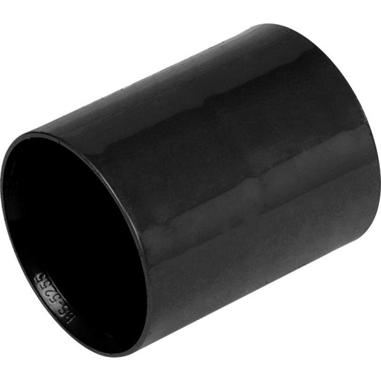 40mm Solvent Weld Straight Coupling Black