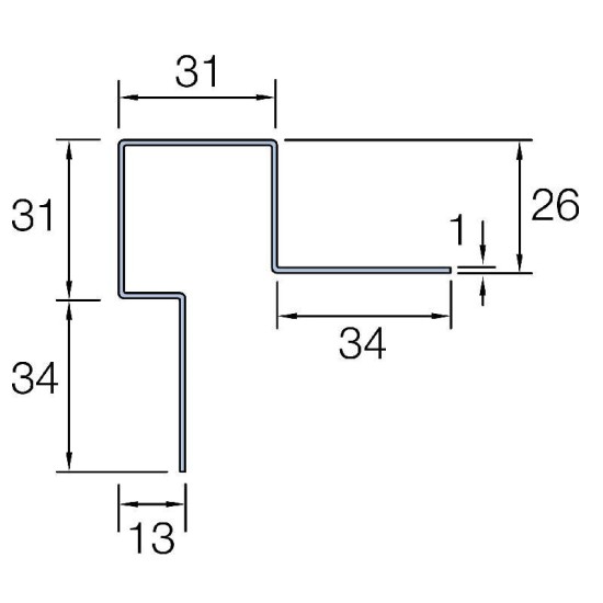 Cedral Lap 3m Asymmetrical External Corner Beige