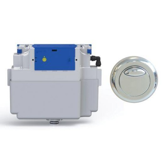 Vantage Concealed Cistern Dual Flush CP Round Button Insulation Jacket