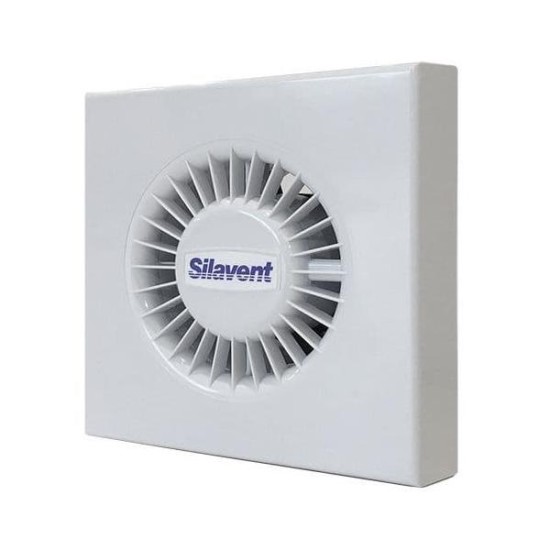 Silavent 100mm Standard With Light (Axial) Concealed Shower Fan White Inc Timer