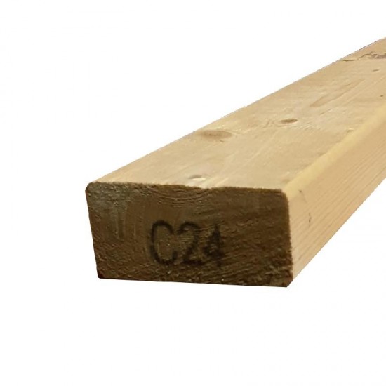 C24 Kiln Dried Timber 47 x 100mm (2x4in) 3.6m Length