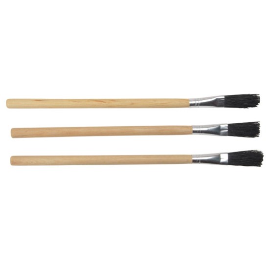 Monument Flux Brushes Wood Handle Pack of Three