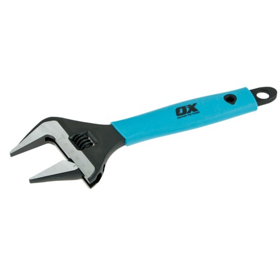 OX Pro Series Adjustable Wrench Extra Wide Jaw 250mm