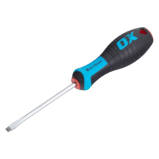 OX Pro Slotted Flared Screwdriver 75 x 4mm