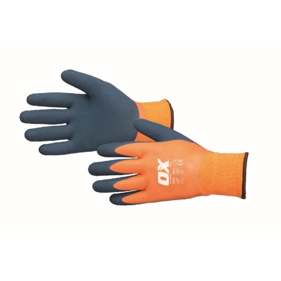 OX Waterproof Thermal Latex Gloves Large