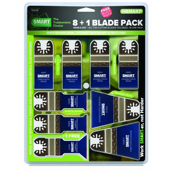 Smart Trade Series 8+1 Piece Blade Set For Multi Tools