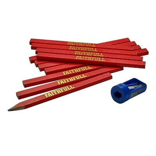 Faithfull 12 Medium Carpenter's Pencils