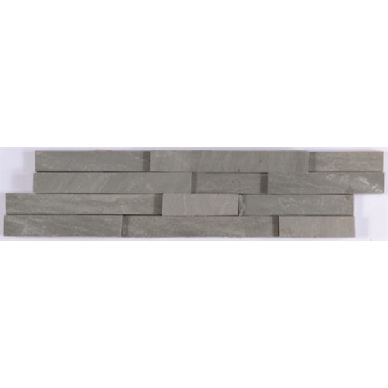 Silver Grey Natural Sandstone Walling Slips 650 x 150 x 10-20mm Pack of 6